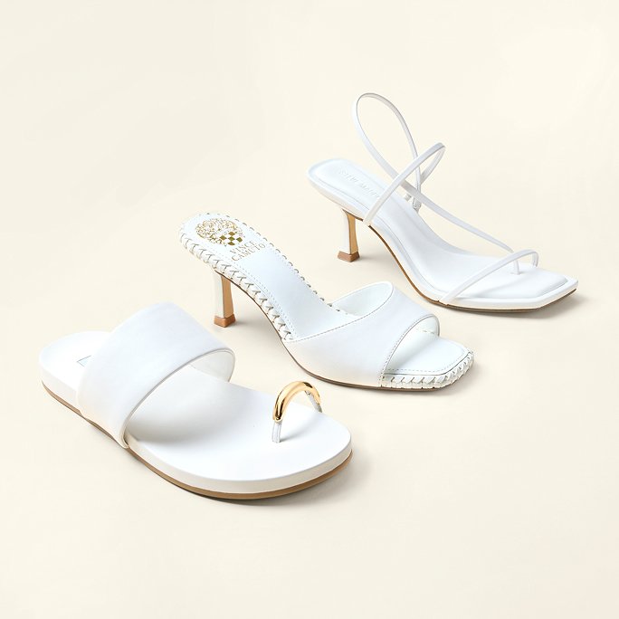 White sandals