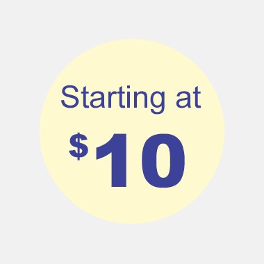 Starting at $10