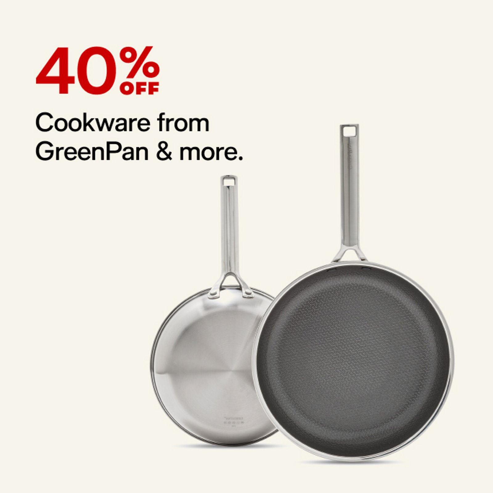 40% off Cookware from GreenPan & more.