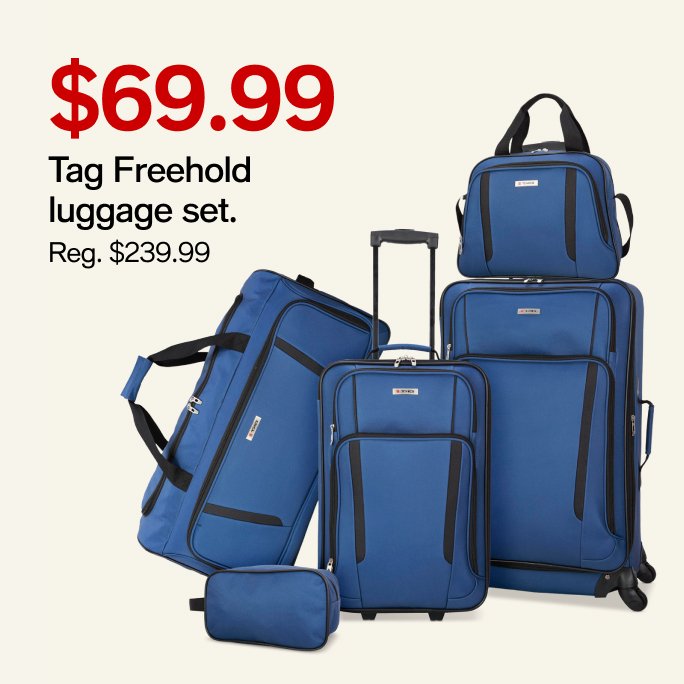 $69.99 Tag Freehold luggage set