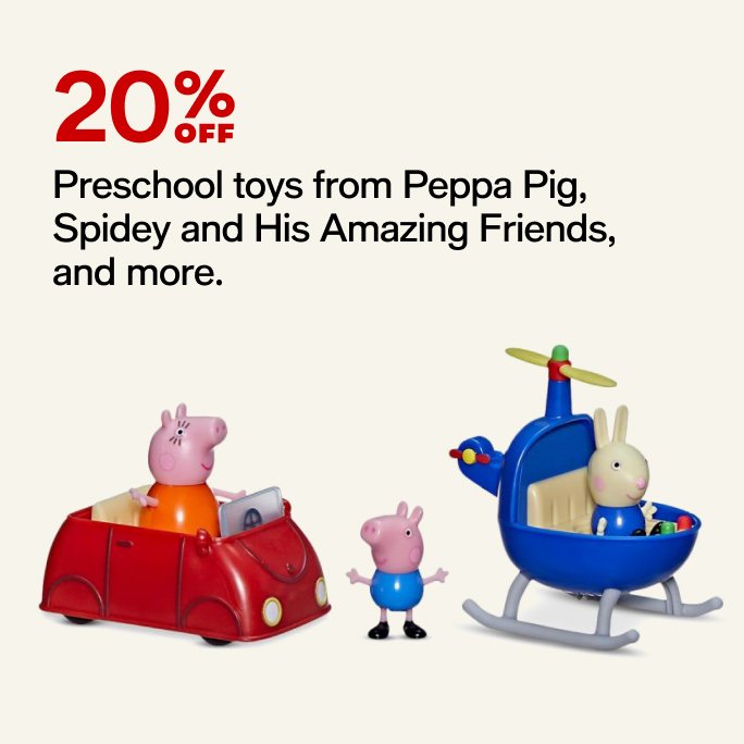 Toys from peppa pig