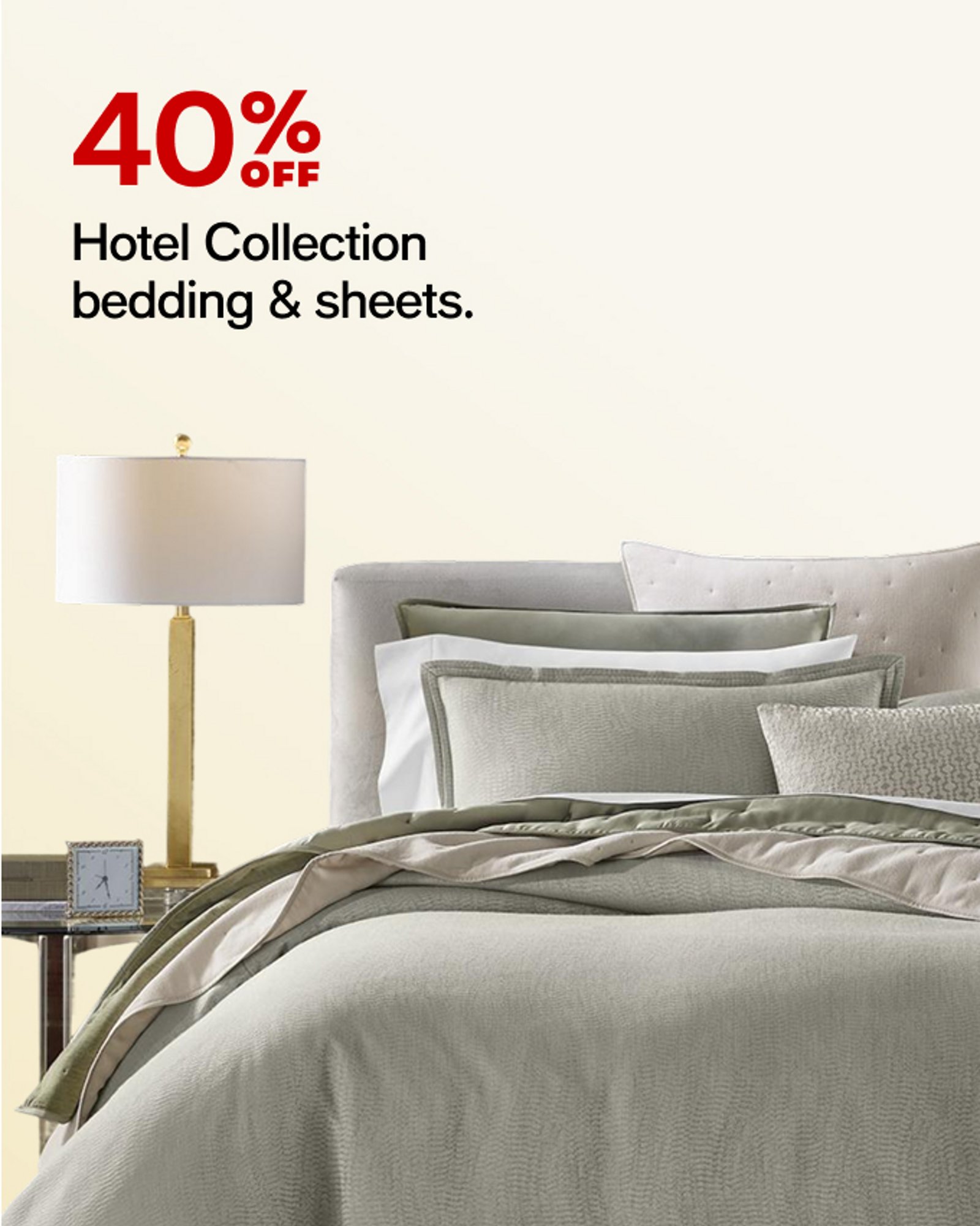 40% OFF Hotel Collection bedding & sheets 