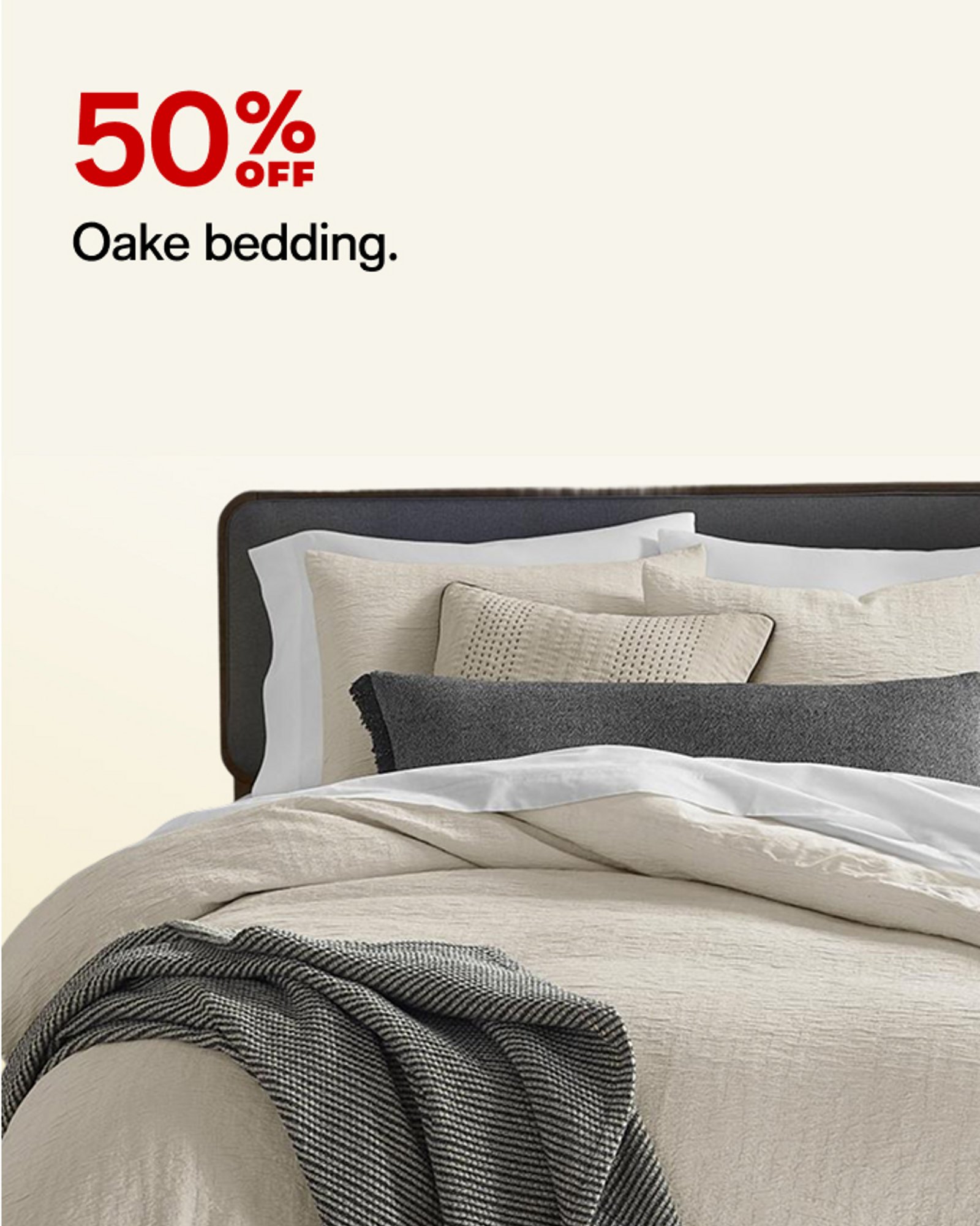 50% OFF Oake bedding