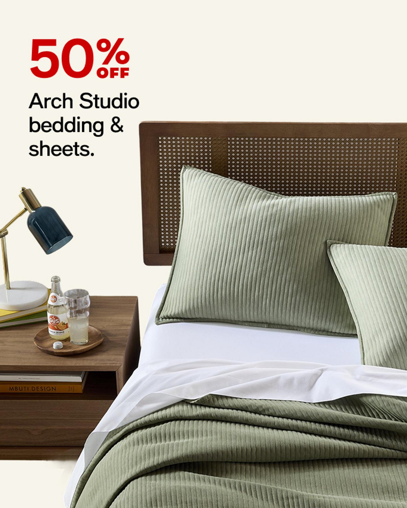 50% OFF Arch Studio bedding & sheets