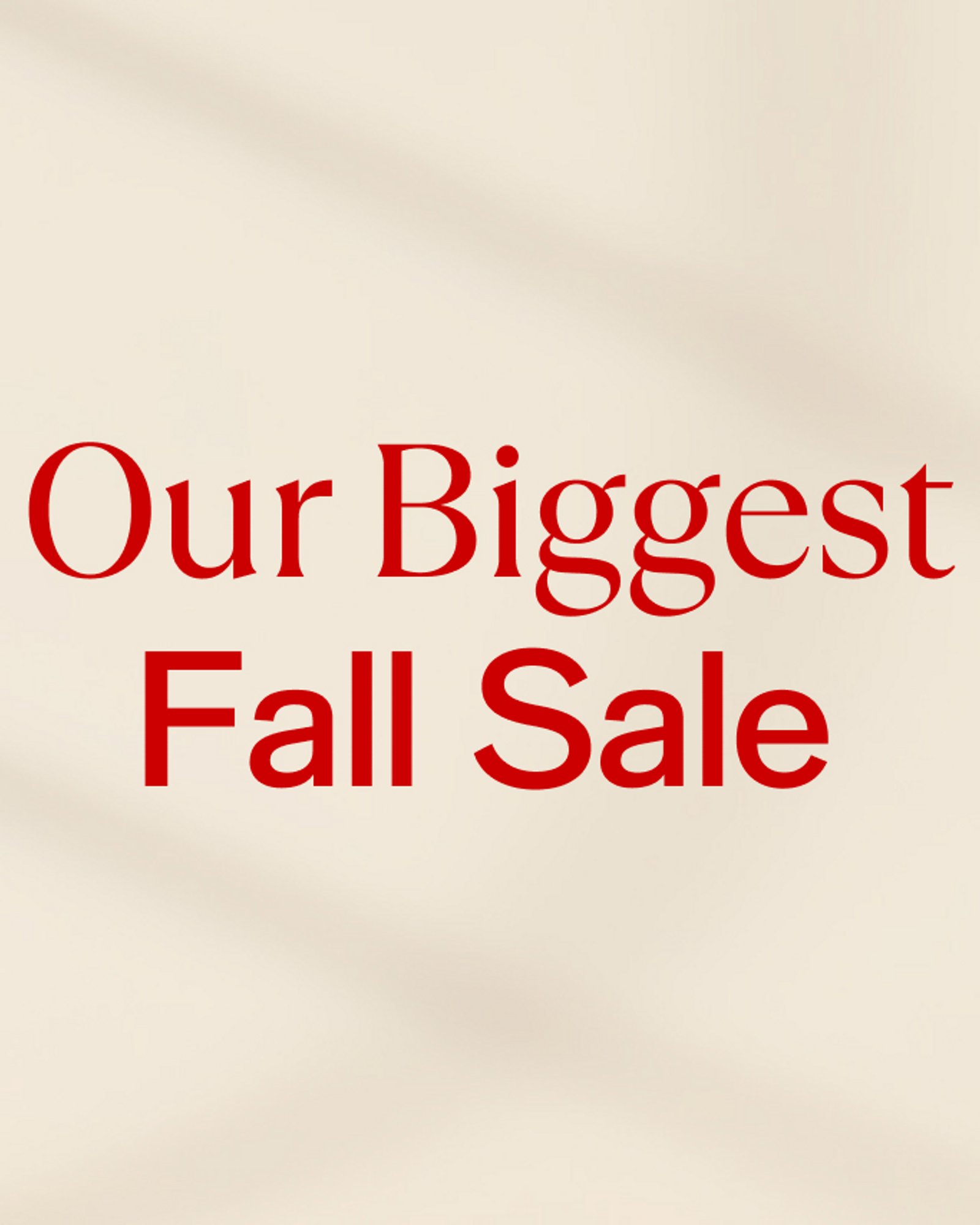 Big Fall Sale