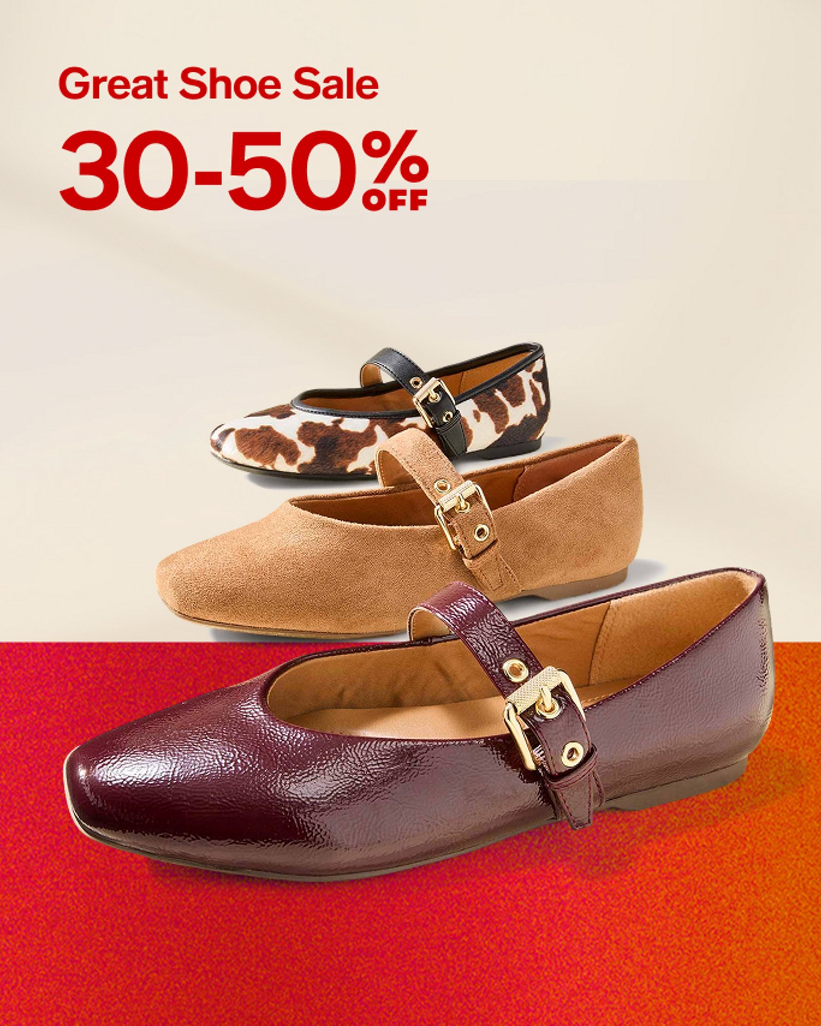 Great Shoe Sale: 30-50% off
