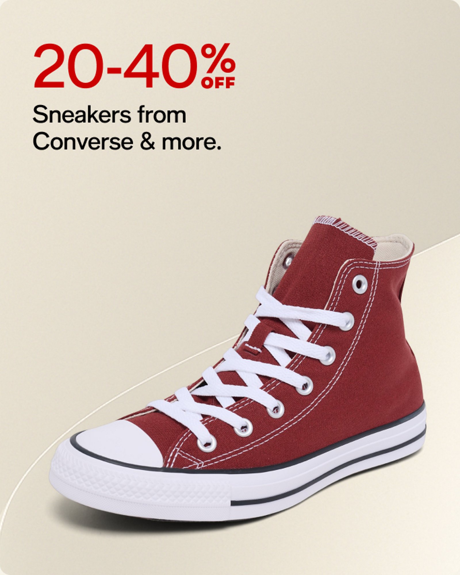 20-40 off sneakers from converse
