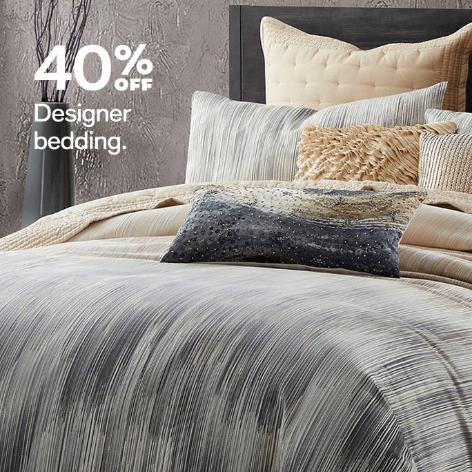 Designer bedding