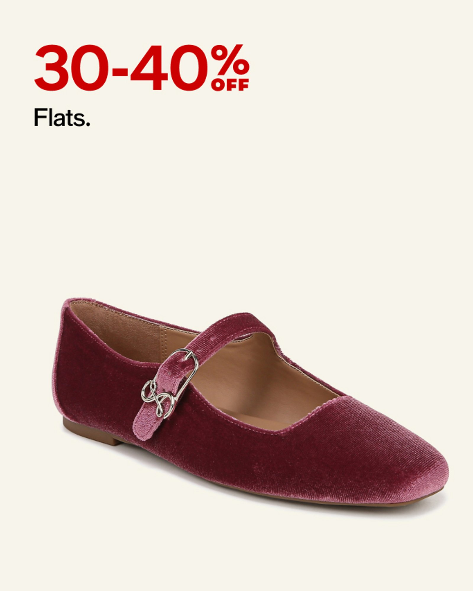 30-40% off flats