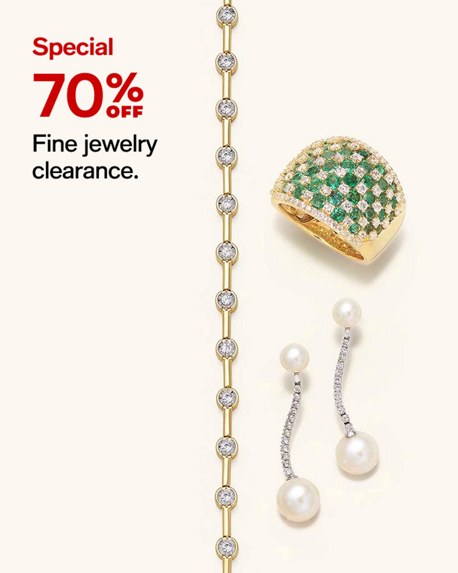 Special 70% off Fine jewelry clearance